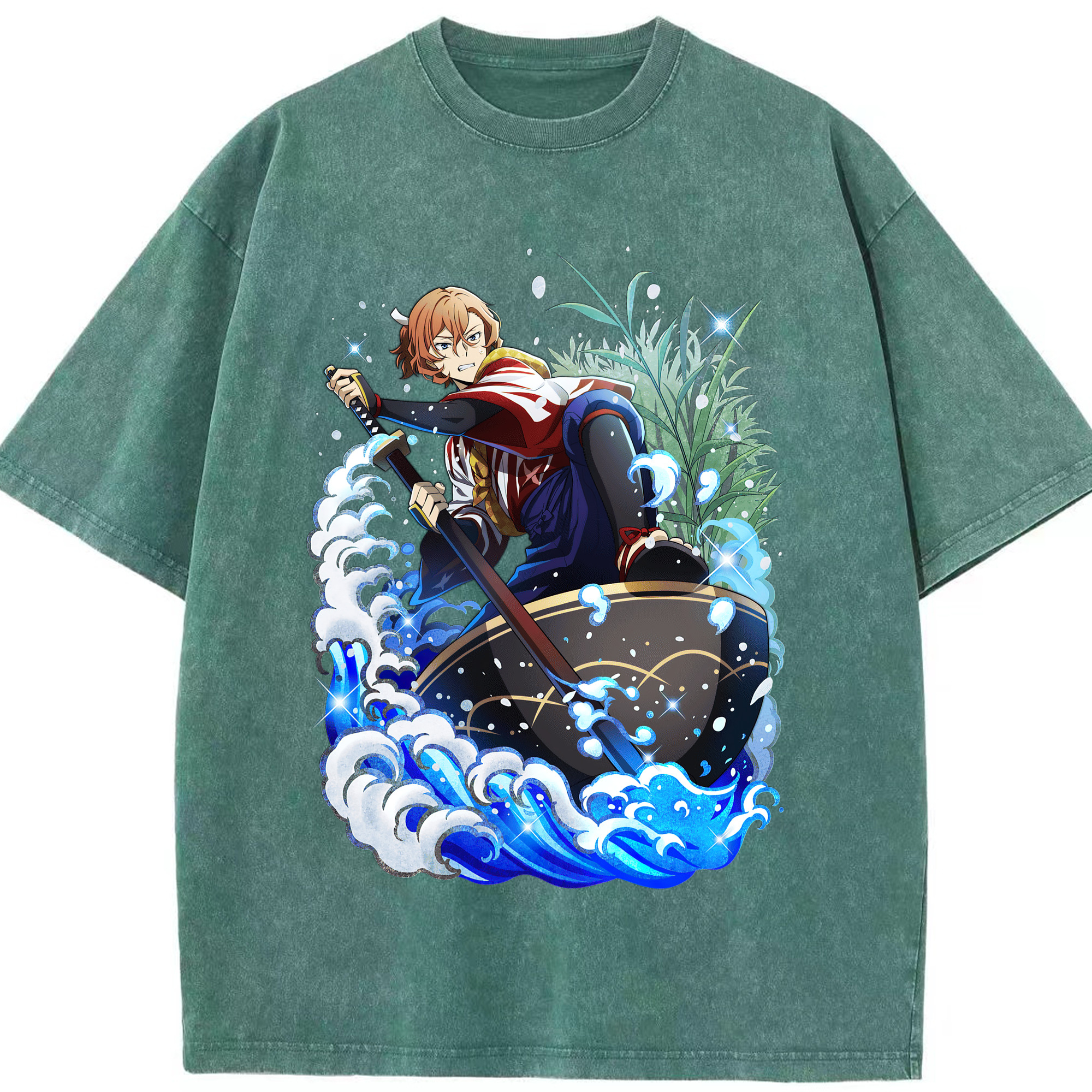 （画像用） 文豪ストレイドッグス Bungo Stray Dogs 綿100% ヴィンテージ風 半袖Tシャツ（フロントプリント）